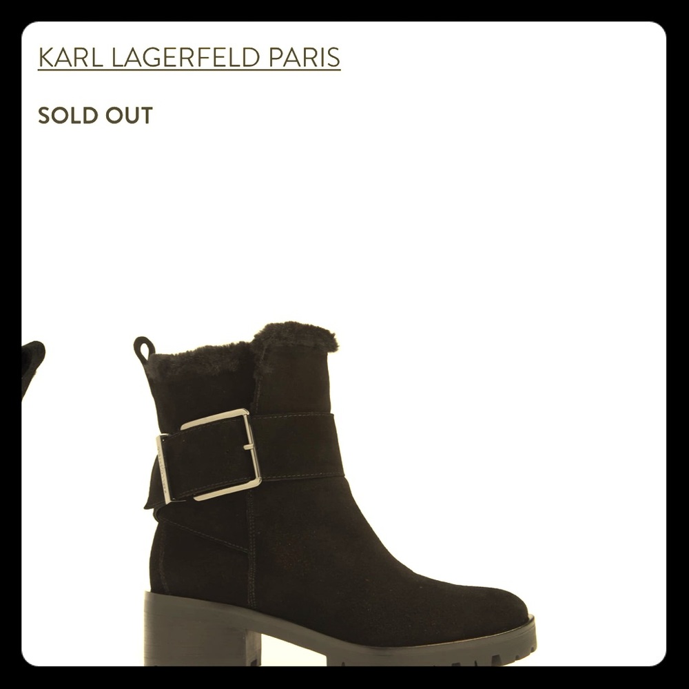 Karl Lagerfeld Paris Preslie Faux Fur Lined Boots